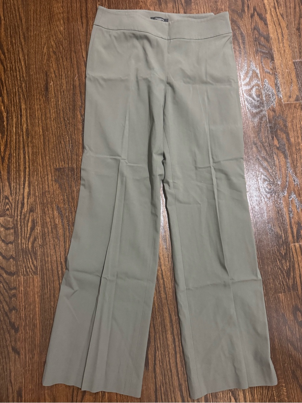 Ann Taylor Olive Green Wide-Leg Dress Pants